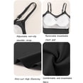 thumbnail image 6 of Black Tank Tops for Women V Neck In Bra Tank High Strechy Sleeveless Slim Fit Tops Camisole Workout Tops on Sale, 6 of 6