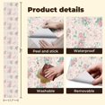thumbnail image 5 of Boho Peel and Stick Wallpaper Vintage Floral Rose Pink Green Details Soft Cream Contact Paper 17.7in x 9.8ft Wallpaper Removable Self Adhesive Wall Paper for Girls Bedroom Nursery Cabinets, 5 of 8