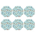 thumbnail image 2 of Pofeuu Sea Shells 2 Print Leather Coasters Set of 6, Round Cups Mugs Mat Pad for Home Kitchen Heat Resistant Drink Coasters,Octagon, 2 of 7
