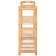 thumbnail image 4 of SAFAVIEH Angford Farmhouse 4 Tier Shelf, Natural Bamboo (27 in. W x 9.3 in. D x 26.3 in. H), 4 of 8