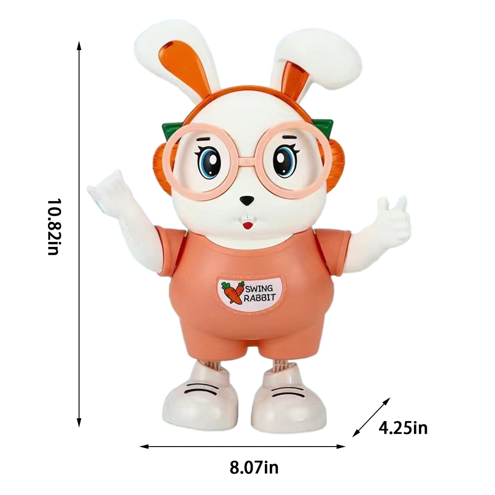 SPOORYYO Dancing Singing Bunny Robot Toy with Light Music and Interactive Play