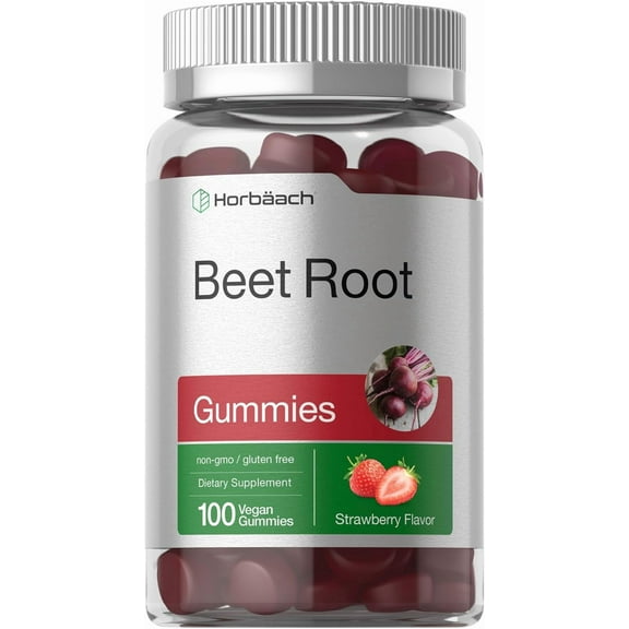 Beet Root | 6000mg | 100 Vegan Gummies | Strawberry Flavor | by Horbaach