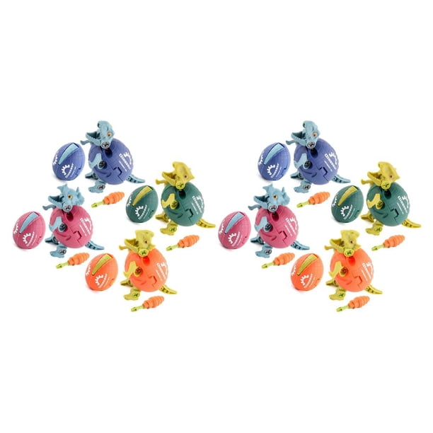 Vogacara Paquete de 4 juguetes creativos de deformación de huevos de dinosaurio, juegos de ensamblaje DIY, juguete de dinosaurio de deformación para 12x6x5cm 2piezas Vogacara CBP585635
