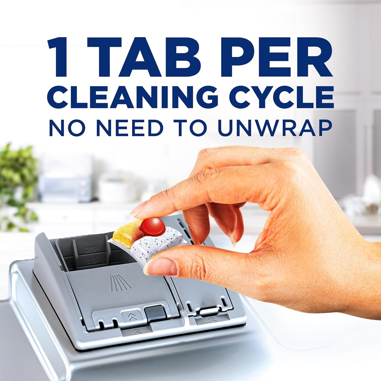 Finish Powerball Quantum Dishwasher Detergent Pods, For Deep clean & sparkling shine, Lemon Sparkle, 64 Tabs