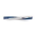 thumbnail image 4 of 925 Sterling Silver Stackable Expressions Twisted Blue Enameled Ring Size: 5; for Adults and Teens; for Women and Men, 4 of 5