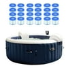 Intex PureSpa Inflatable 4 Person Portable Hot Tub with 12 S1 Filter Cartridges