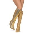 thumbnail image 2 of Lady Godiva Pointy Toe Sequins Stiletto Knee High Boots 20413, 2 of 4