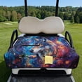thumbnail image 2 of Xixirimido Quilted Golf Cart Seat Blanket Portable Heavy Duty Golf Cart Seat Cover Towel with Carry Handle for EZGO Yamaha Club Car & More Foldable, Wolf Cosmic Galaxy, 2 of 8