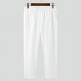 thumbnail image 3 of INCERUN Men's Fancy Pajamas Night Bottoms Sexy Loungewear White Pants, 3 of 7
