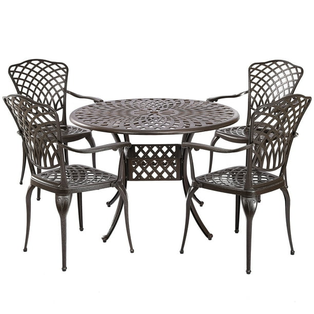 Kinger Home 5Piece Outdoor Dining Set Patio Dining Set for 4 Cast