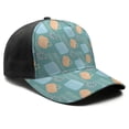 thumbnail image 3 of Design Pattern Baseball Cap – Stylish Spliced Design Adjustable Trucker Hat with Full Print Front & Brim, Breathable Cotton Blend Snapback for Sports, Travel & Daily Wear, 3 of 3