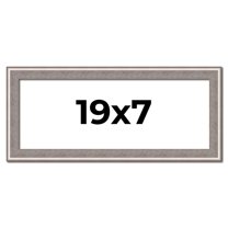 19x7 Frame Grey Real Wood Picture Frame Width 1.25 inches | Interior Frame Depth 0.5 inches | Hans