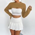 thumbnail image 4 of Blusa de punto ins europea y americana para mujer, diseño de nicho, estilo ultracorto, media blusa sexy, 4 of 4