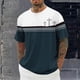 thumbnail image 1 of Tops para hombre, blusas y camisas de cuello redondo y manga corta para hombre, blusas casuales de moda con cuello redondo y manga corta, blusas para hombre, blusas de poliéster para hombre, 1 of 5
