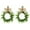 Beige, variant on Set of 2 Artificial Greenery Wreaths with Red Plaid Bows, 12 Inch Decorative Hanging Wreaths for Home Decor