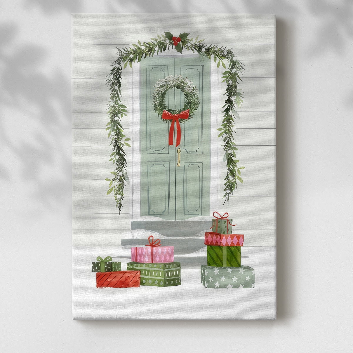 Festive Front Door Collection B- Gallery Wrapped Canvas