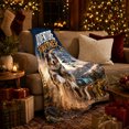 thumbnail image 3 of Dog Portrait Colorful Pet Artwork Playful Graphic Style Dog Lovers Colorful Pet Portrait Warm Flannel Blanket, Pet Adoption Gift for Living Room and Bedroom Home Decor, 3 of 9