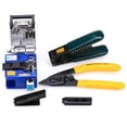 thumbnail image 1 of Optical Fiber Tool Kit Cold Connection tool Optical Fiber Stripping Cleaver for SUMITOMO with 36000 Cleaves and Fiber Optic Drop Cable Fiber Stripper CFS-2 Double Port Hole, 1 of 5