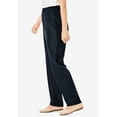 thumbnail image 3 of Woman Within Plus Size Petite Woven Hassle-Free Pull-On Pants, 3 of 4