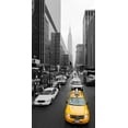 thumbnail image 2 of Ratsenskiy, Vadim 11x18 White Modern Wood Framed Museum Art Print Titled - Taxi in Manhattan, NYC, 2 of 4