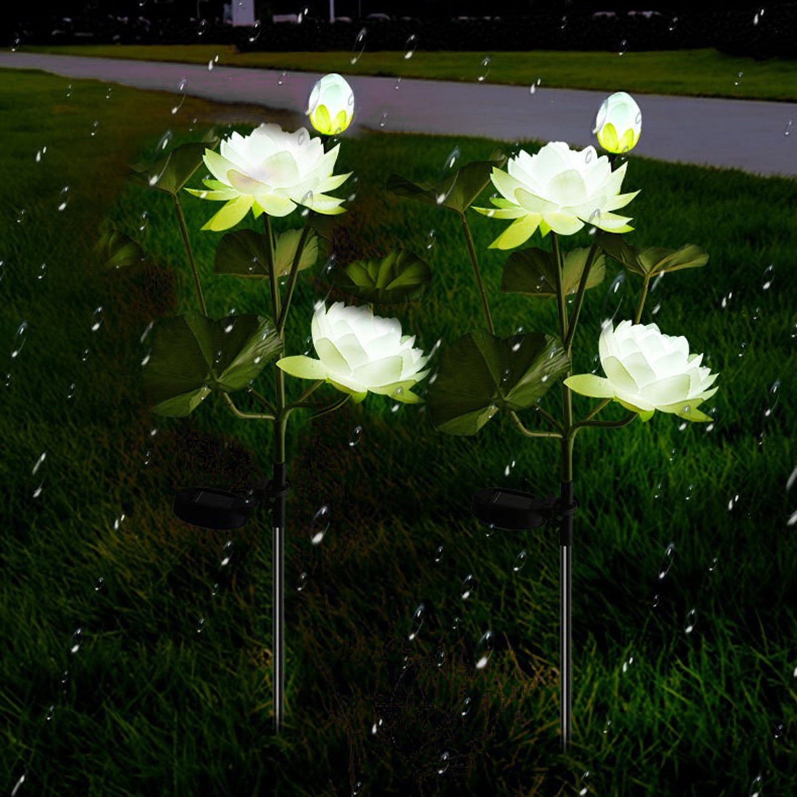 Dvkptbk Garden Light -Flower 2Pcs Flower Lights Outdoor Yard Decoration Lights Landscapes Lamp for Patio Lawns Pathways Lighting & Ceiling