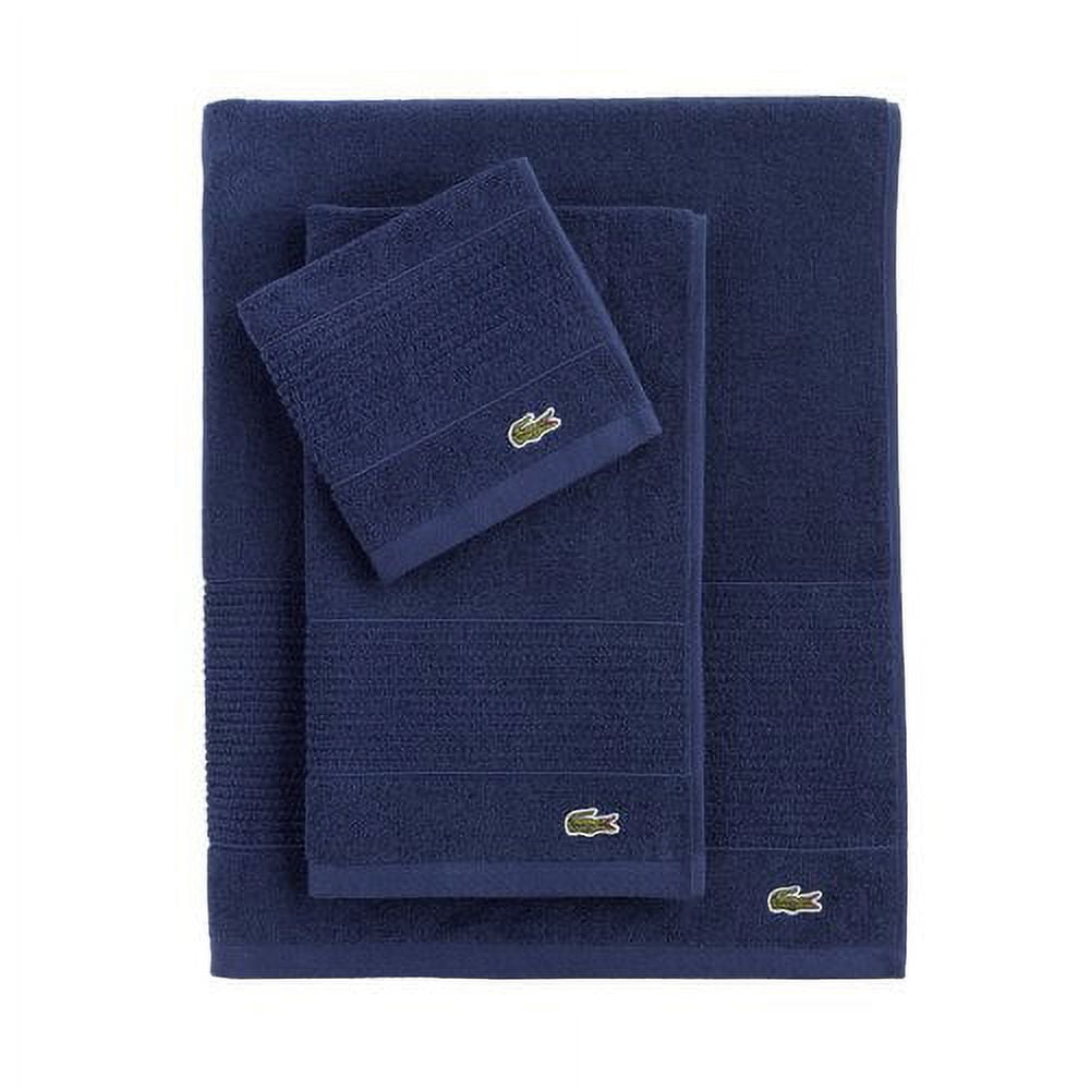 Lacoste, Bath, Lacoste Bath And Hand Towel Set Blue And Gray