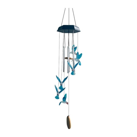 

Tfalo Home Decor Lights Solar Color Changing Led Hexagonal Wind Chimes Home Garden Yard Decor Light Lamp
