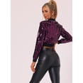 thumbnail image 4 of Disfraz de navidad Chaqueta Bomber Allegra K Fucsia M, 4 of 6