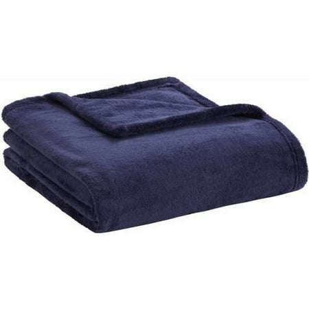 60"x70" Microlight Plush Solid Throw Blanket Navy