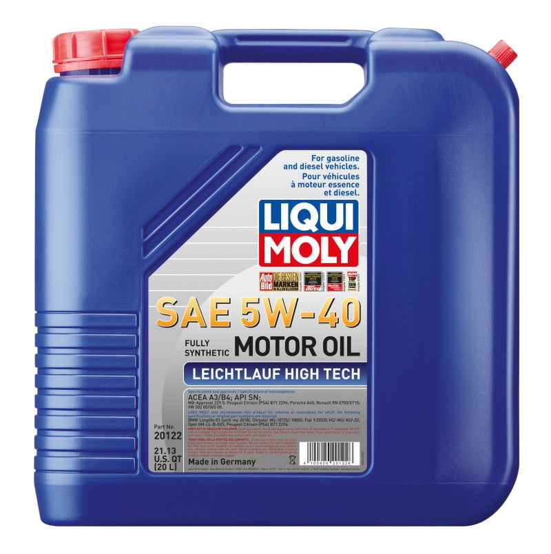 LIQUI MOLY 20L Top Tec 4110 Motor Oil SAE 5W40 - 22124 - Walmart.com