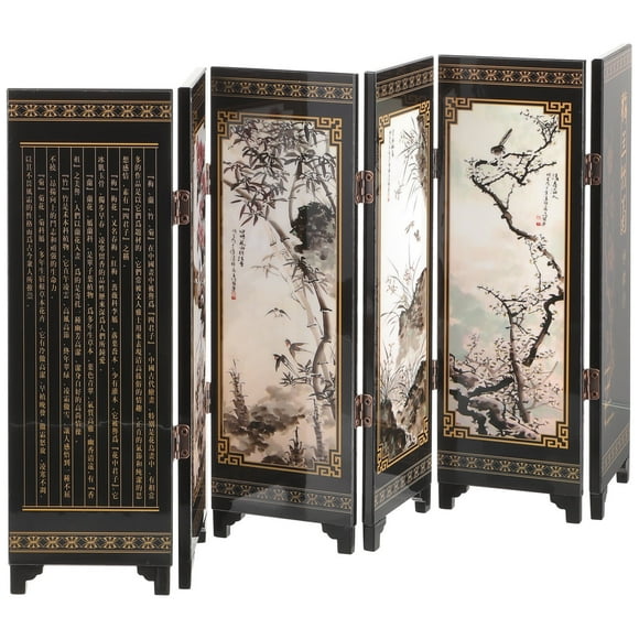 Decorative Screen Ornaments Vintage Home Chinese Wall Dividers Small Room Separators Partition Short Panel