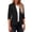 *Black, variant on Women's 3/4 Sleeve Open Front Blazer,Casual Rolled Cuff Suit Jacket,Solid Color Workwear Coat Purple,Womens Plus M