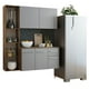 thumbnail image 1 of Mueble de Cocina Compacto 120cm Marrón/Gris Easy Madesa, 1 of 10