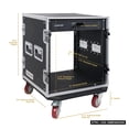 thumbnail image 7 of Sound Town 12U PA DJ Pro Audio Rack/Road ATA Case with Locking Drawer, 21’’ Rackable Depth, Casters, Metal Ball Corners - Pro Tour Grade (STRC-12D2), 7 of 7