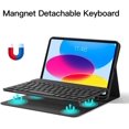 thumbnail image 3 of atolla Funda Teclado de pañol (Iluye Ñ) para iPad 10.9 10ª Generación y iPad A16 11 2025, iPad Keyboard Inalámbrico Bluetooth Recargable con Magnético, 3 of 5