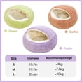 thumbnail image 3 of Hooded Semi Enclosed Shell Shaped Pet Nest, Plush Cat Bed Hooded Semi Enclosed Shell Shaped Pet Nest, Anti-Slip Covered Cat Bed with Hood for Puppy and Kitten, Machine Washable, 3 of 7