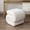 White, variant on Noble House Rache 19" S-Shape Velvet Accent Ottoman, Plush Makeup Footrest Table Stool with Foam, Orange