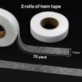 thumbnail image 2 of Clothes Hemming Tape,70 Yards White Double Sided Fusing Hem Tape,2 Rolls 1In Adhesive No Sewing Hemming Tool for Crafting Projects, 2 of 6
