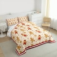 thumbnail image 3 of Homewish Kids Teens Cartoon Gingerbread Man 3 Pieces Queen Comforter Set,Happy Xmas Ultra Soft Bedding Sets,Christmas Festival Bedding Comforter Set,Luxury Bedroom Decor,Reversible, 3 of 8