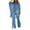Blue, variant on CILENON Conjuntos De 2 Piezas Para Mujer 2 Piece Outfits for Women 2024 Summer Short Sleeve Wrap V Neck Tops Wide Leg Pants Set Casual Outfits for Women Plus Size Sets Travel Outfit(Blue,XXXXL)