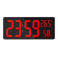 thumbnail image 4 of Large LED Digital Wall Clock with Indoor Living Room Bedside Office Temperature Red, 4 of 9