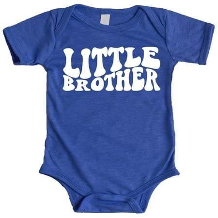 

Little Brother Groovy Wavy Bodysuits Vintage Royal Bodysuit 12 Months