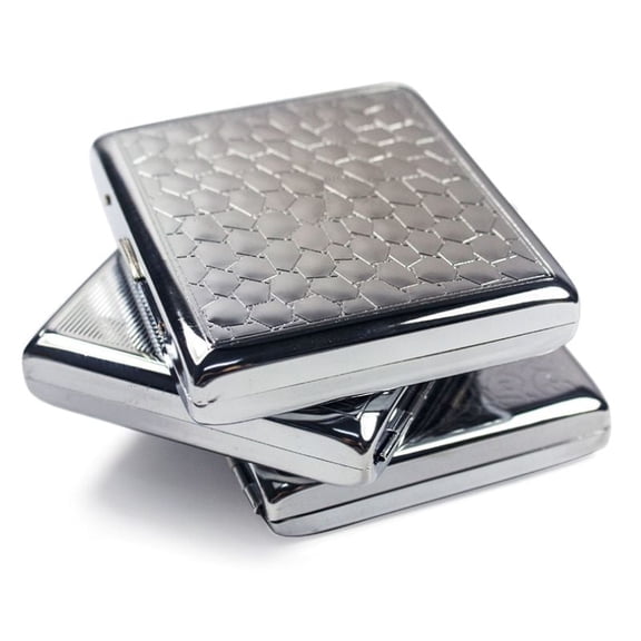 1pc Premium Metal Cigarette Case, Holds King Size
