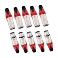 thumbnail image 1 of 10 piezas de conector de cable XLR macho y hembra de aleación de conector de línea de micrófono compacto rojo, 1 of 9