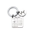 thumbnail image 1 of Llavero de acero inoxidable Colgante de corazón Calendario cuadrado Fecha especial Personalizable, LingWen 8390606972835, 1 of 1