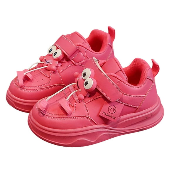 NOKIO Childrenโs Solid Color Sneakers Lightweight Sports Shoes for Indoor Outdoor Activities Hook & Loop Fastener Toddler Boys Girls