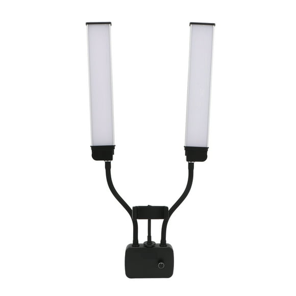 Lumière Vidéo LED à Double Bras USB Dimmable 45W 3000K à 6500K avec Support pour Téléphone pour Photographie Diffusion en Direct