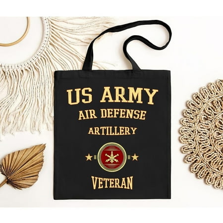 vintage US Army Air Defense Artillery Veteran Retired Army Veteran Tote Bag S--TH21608