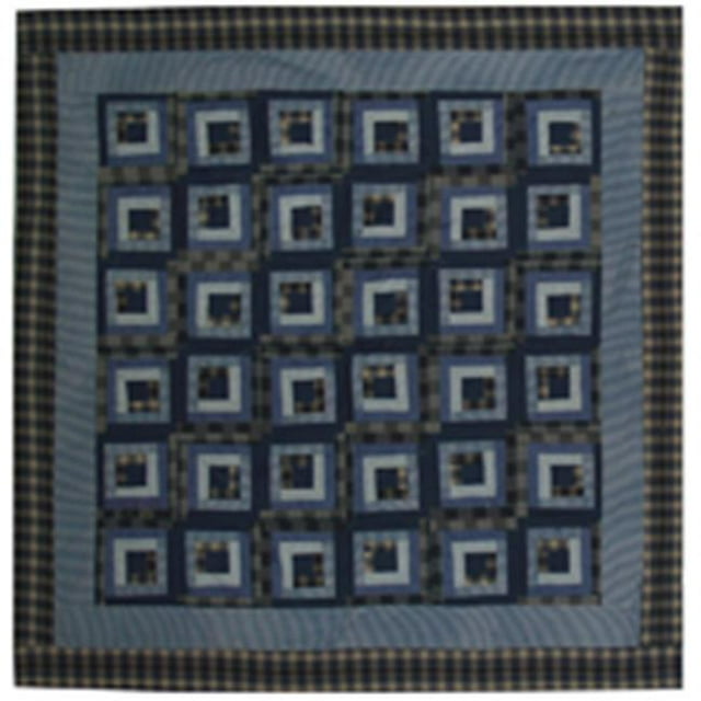 Patch Magic CSBLC Rideau de Douche en Rondins Bleus 72 x 72 Po.