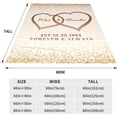 thumbnail image 5 of Personalised Anniversary Blanket with Name Gift Blanket for Valentine's Day, Birthday, Wedding Photo Blanket for Couples (1 Photo/Date), 5 of 6